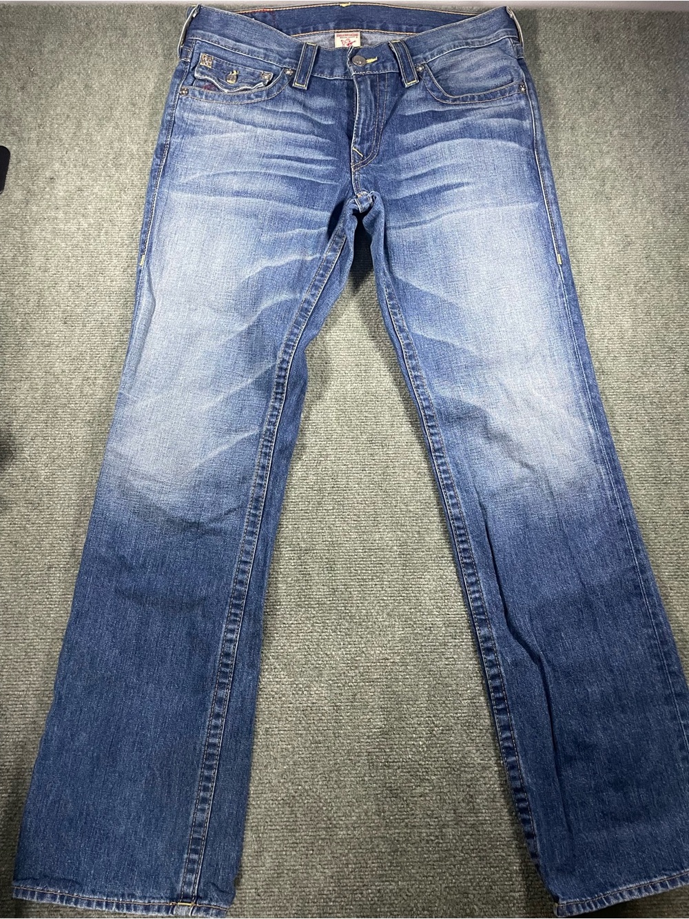 True Religion Men's Medium Blue Bootcut Jeans